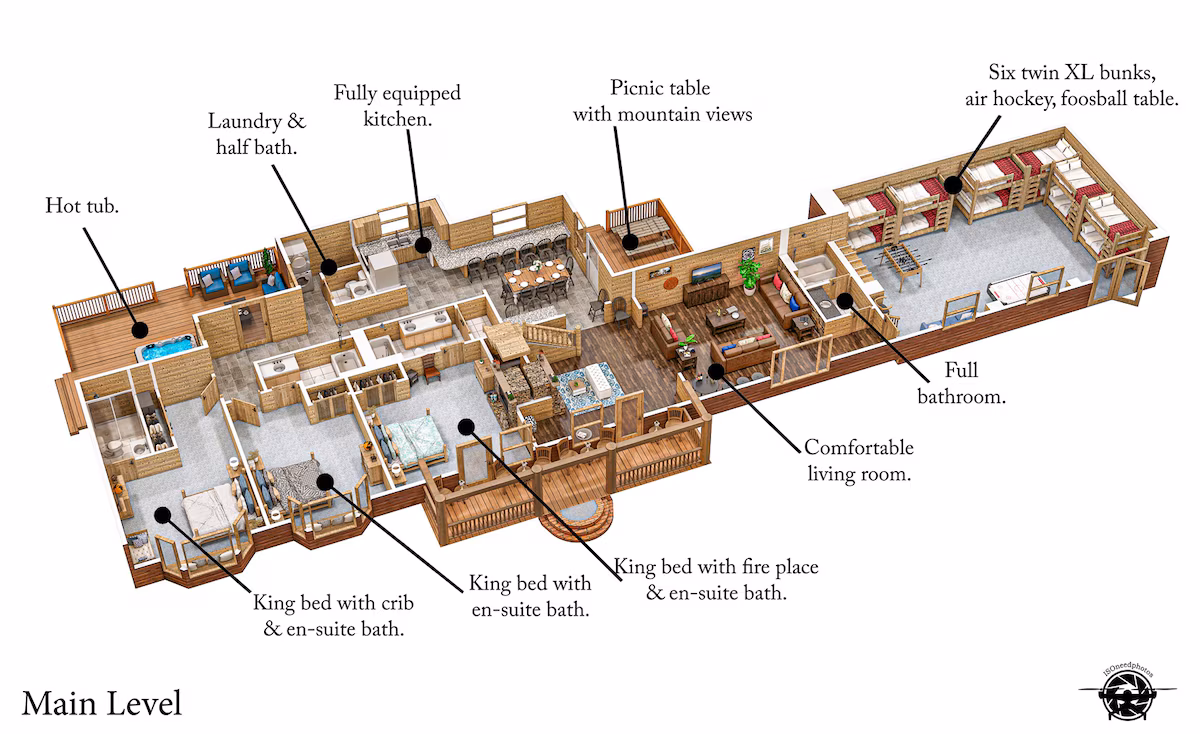 Lodge 39 downstairs floor plan