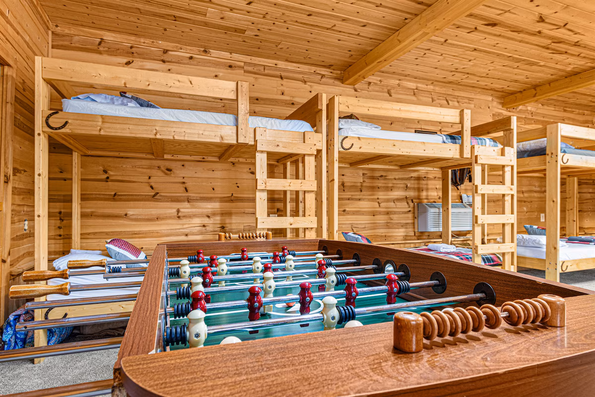 Lodge 29 game room NOTE FUSBALL AND AIR HOCKEY HAVE BEEN REPLACED BY PING PONG